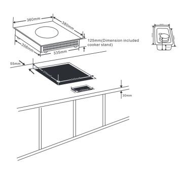10911016 (25) K Einbau Induktions-Kochfläche 3,5 KW
